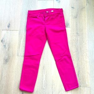 JCrew Bright Pink Corduroy Skinny Leg Jeans